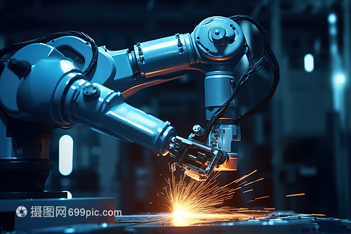未來工廠人工智能機械臂流水線操作數(shù)字藝術(shù)
